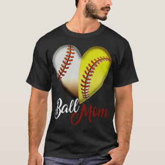 Funny Boll Mamma Heart design Gift for usa babe T Shirt
