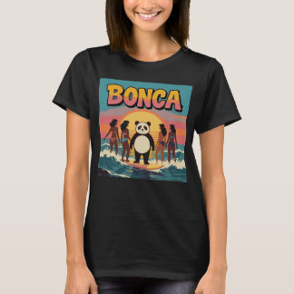 Funny Bonca Panda Love Surfing Squad Girls Surf  T Shirt