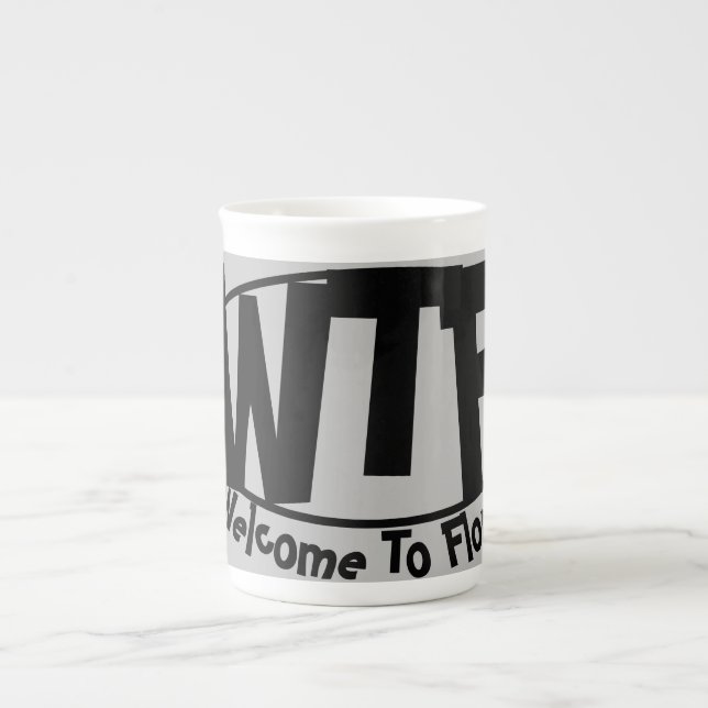 Funny Bone china mugg "Welcome to Florida" Benporslin Mugg (Framsidan)