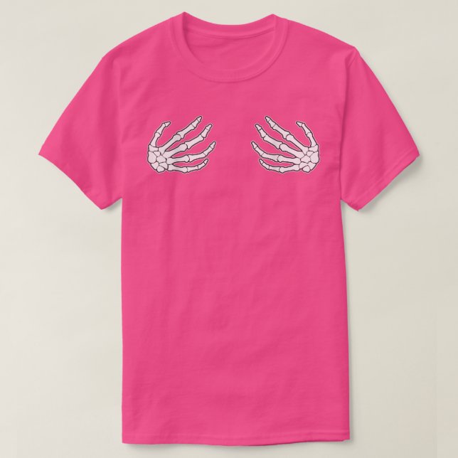 Funny Bone Skeleton Bra Costume Halloween  T Shirt (Design framsida)