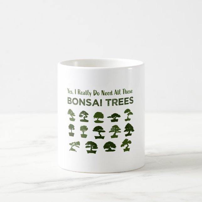 Funny Bonsai Träd Care Penjing Zen Gift Kaffemugg (Center)