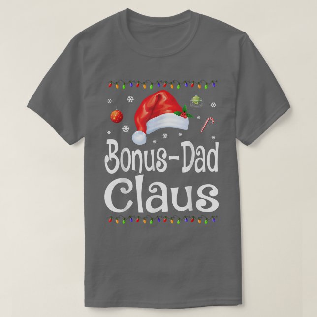 Funny Bonus Pappa Claus jul Pajamas Santa Gif T Shirt (Design framsida)