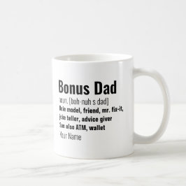 Funny Bonus Pappa-definition för Fars dag Kaffemugg