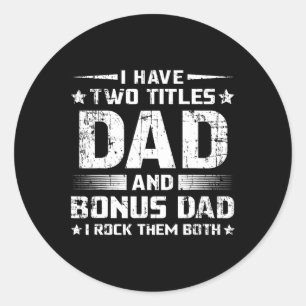 Funny Bonus Pappa Manar Fars dag Steg Pappa Husban Runt Klistermärke