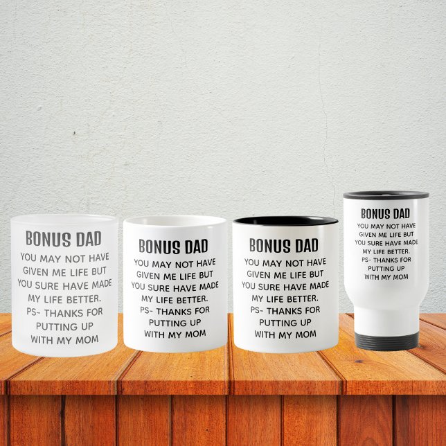 Funny Bonus Pappa-uppskattning Mugg (Funny Bonus Dad Appreciation Coffee Mug)