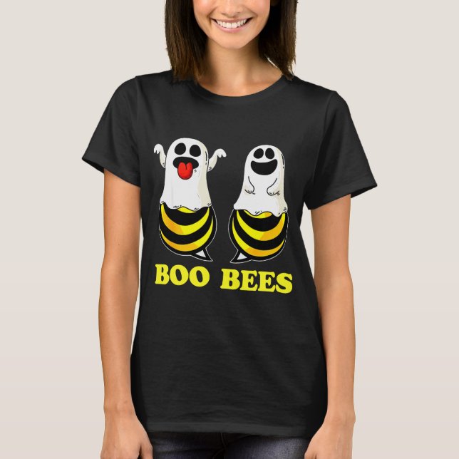 Funny Boo Bees Animal Ghost Funny T Shirt (Framsida)