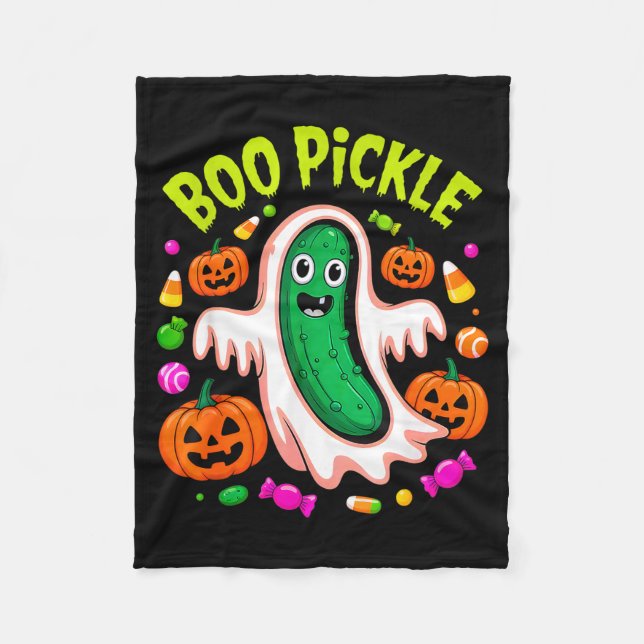 Funny Boo Ckle Halloween Party Costume Soky  Fleecefilt (Framsidan)