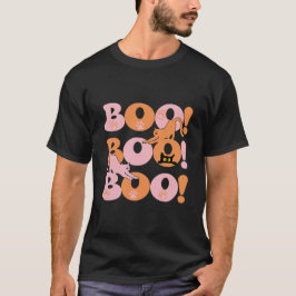 Funny Boo Ghost Cat Halloween Spooky T Shirt