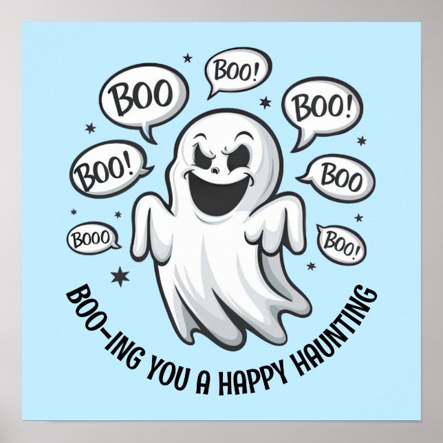 Funny Boo Ghost Poster (Framsidan)