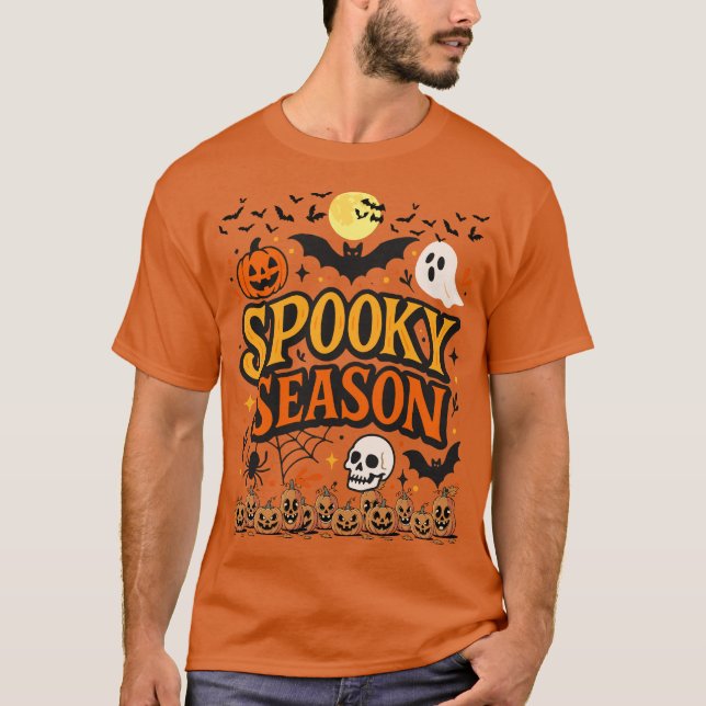 Funny boo Halloween  T Shirt (Framsida)