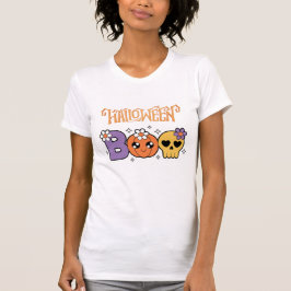 Funny Boo Halloween White &orang T Shirt