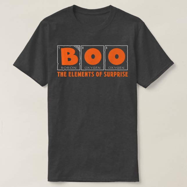 Funny Boo Inslag of Surprise Science Teacher Hal T Shirt (Design framsida)