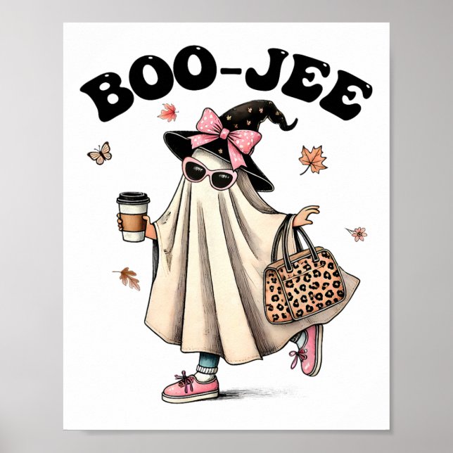 Funny Boo Jee Ghost Halloween Boo Jee Ghost Spooky Poster (Framsidan)