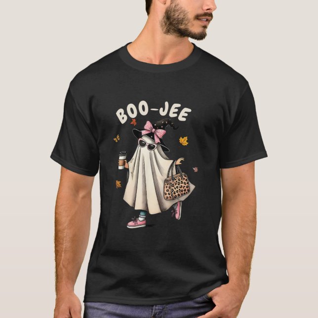 Funny Boo Jee Ghost halloween boo jee spökspooky T Shirt (Framsida)