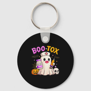 Funny Boo Tox Aesthetic Nurse Ghost Skull Pumpkin Nyckelring