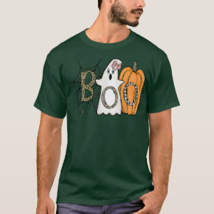 Funny Boo Wearing Bandana Pumpkin Leopard Play Ha T Shirt