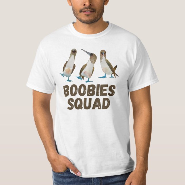 Funny Booby Bird T Shirt (Framsida)