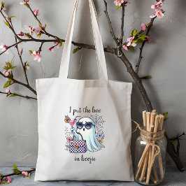 Funny Boojie Halloween Tote Bag for Women Tygkasse