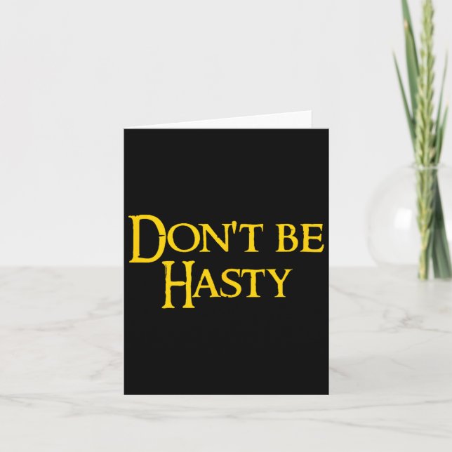 Funny Book - Don't Be Hasty  Kort (Framsida)