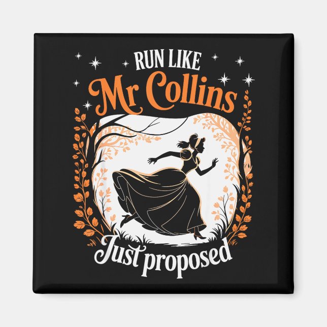 Funny Book Meme Run Like Mr Collins Just Proposed  Magnet (Framsidan)