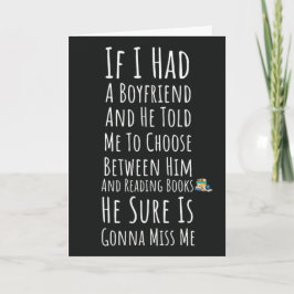 Funny Book Reader Cards For Her Teen Girls Women Kort