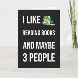 Funny Book Reading Cards Humor Reader Bookworm Kort
