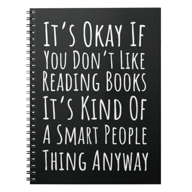 Funny Book Reading Gifts Nerd Reader Bookish Anteckningsbok (Framsidan)