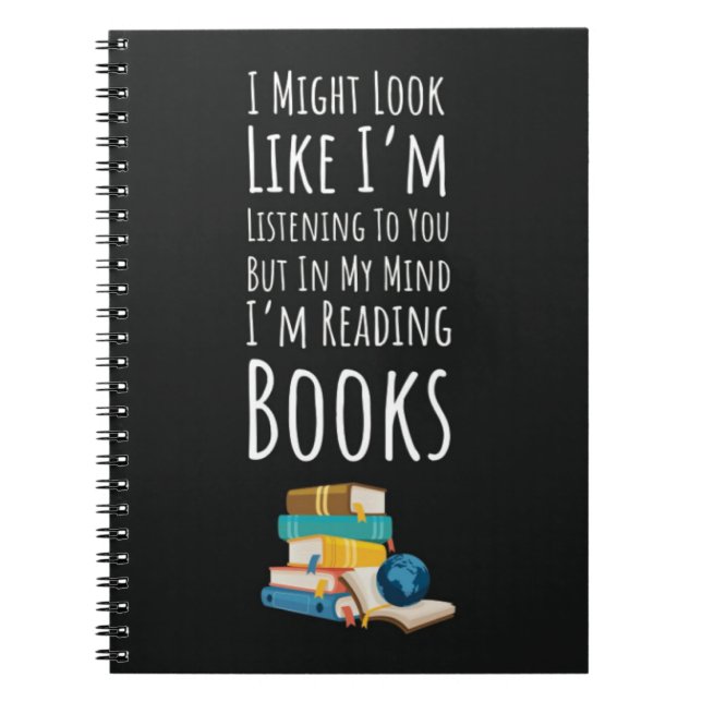 Funny Book Reading Gifts Quote Reader Humor Joke Anteckningsbok (Framsidan)