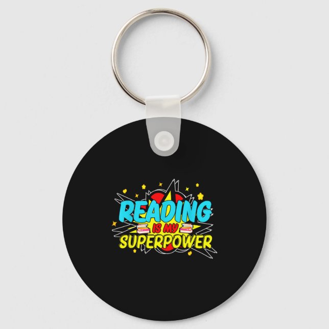 Funny Bookish Nerd Book Addict Design Women's Blac Nyckelring (Framsida)
