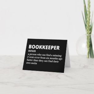 Funny Bookkeeper-definition Tack Kort