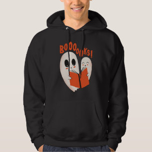 Funny Bookworm Ghost Halloween Costume Booooks Hoodie
