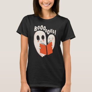 Funny Bookworm Ghost Halloween Costume Booooks T Shirt