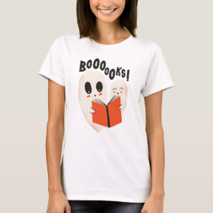 Funny Bookworm Ghost Halloween Costume Booooks T Shirt