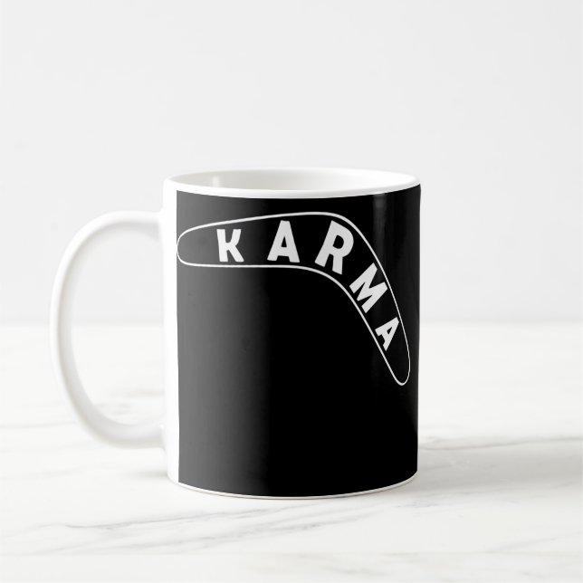 Funny Boomerang Joke Karma  Kaffemugg (Vänster)