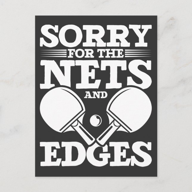 Funny Bord Tennis Quote Sarcastic Ping Pong Playe Vykort (Framsida)