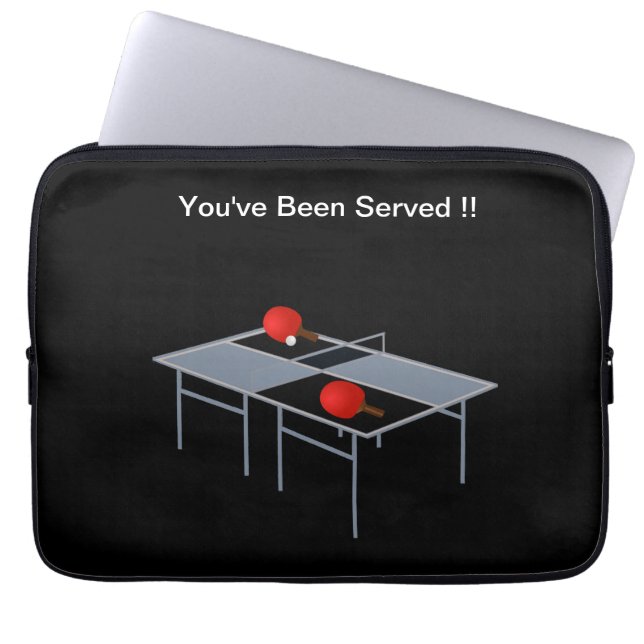 Funny Bord Tennis Served Laptop Fodral (Framsidan)
