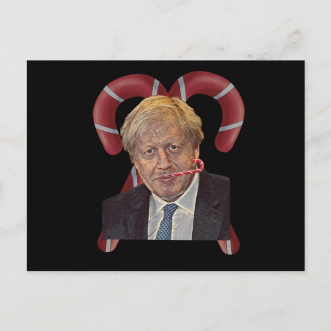 Funny Boris Johnson jul Vykort (Framsida)