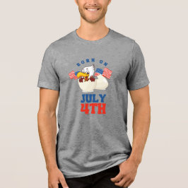 Funny Born on July 4th Eagle T-Shirt