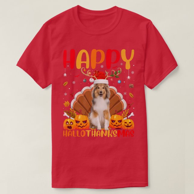 Funny Borzoi Dog Lover Happy Borzoi HelloThanksMas T Shirt (Design framsida)