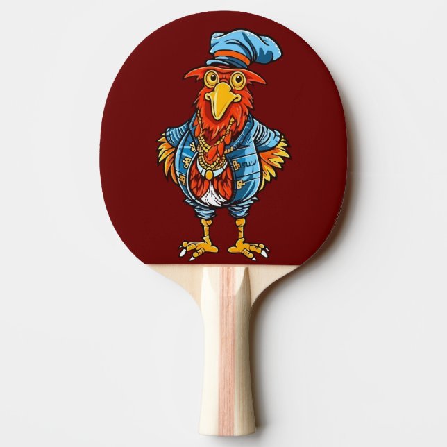 Funny Bossy Tecknad Tupp Pingisracket (Baksidan)