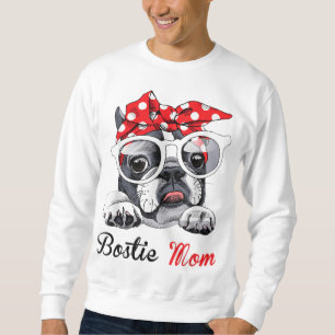 Funny Bostie mamma för Boston Terrier Hundar Älska Lång Ärmad Tröja