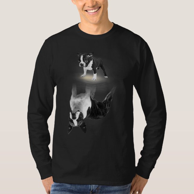 Funny Bostie Mamma för Boston Terrier Hundar T Shirt (Framsida)
