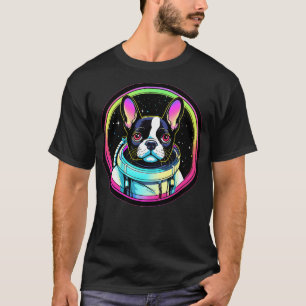 Funny Boston Terrier Cosmic Astronaut Space Hund N T Shirt