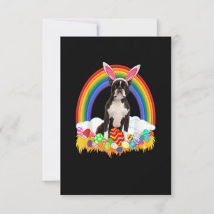 Funny Boston Terrier Egg Shirt Hund älskare Påsk OSA Kort