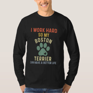 Funny Boston Terrier För manar Retro Boston Terrie T Shirt