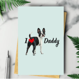 Funny Boston Terrier från Pet Hund Butt Fars dag Tack Kort
