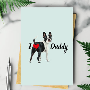 Funny Boston Terrier från Pet Hund Butt Fars dag Tack Kort