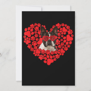 Funny Boston Terrier Hund Tass Heart Alla hjärtans Meddelande