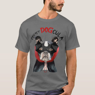Funny Boston Terrier Hund Vampire Halloween Costum T Shirt
