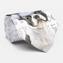 Funny Boston Terrier jul Hund älskare Slips